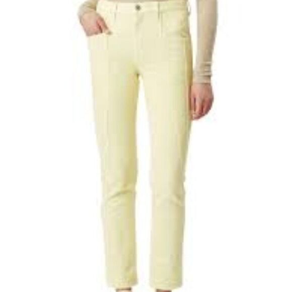 Isabel Marant Vikira Slim Pants Light Yellow Denim Size 40 or US 10 - Picture 1 of 8